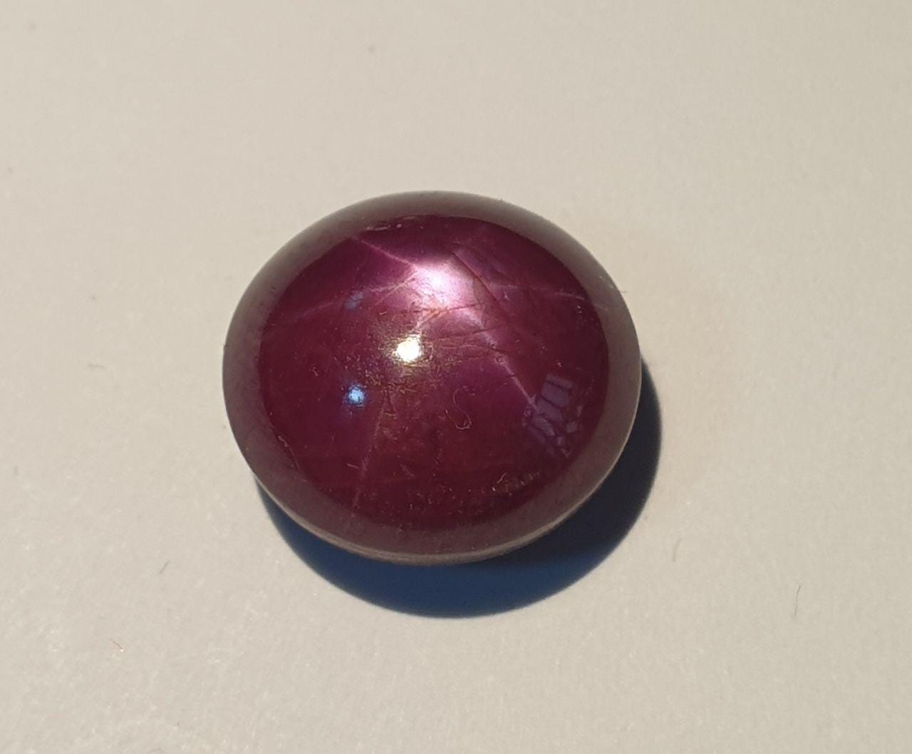 AAA Top color Natural Untreated Ruby  Star Cabochon 11.2X10.5mm 9.9ct Natural Gemstone Gems For Jewelry - Hard Gems