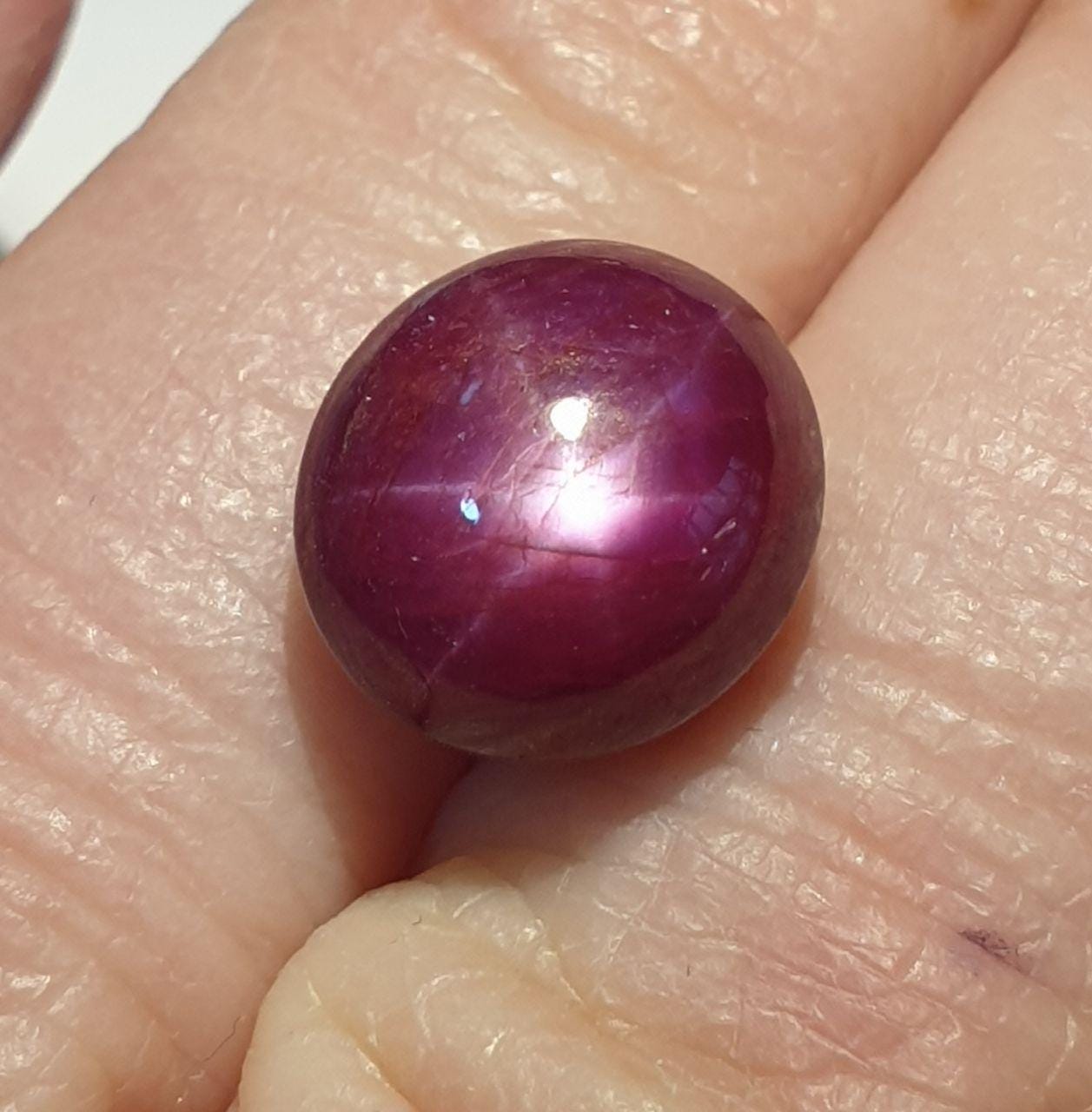 AAA Top color Natural Untreated Ruby  Star Cabochon 11.2X10.5mm 9.9ct Natural Gemstone Gems For Jewelry - Hard Gems