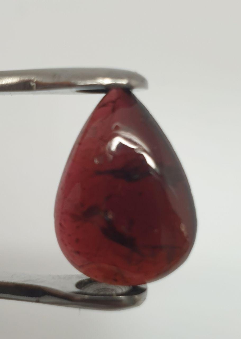 Almandine Smooth Drop Garnet Cabochon 17x12.5mm. (9.2ct.) - Hard Gems