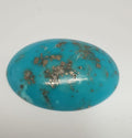 Big Natural  Turquoise With Pyrite Inclusions  Oval Cabochon 41.2x29.5mm 70.5ct-Natural Turquoise - Hard Gems