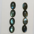 8 Pcs Lot Labradorite Oval Cabochon 14x10mm (8 pcs) - Hard Gems