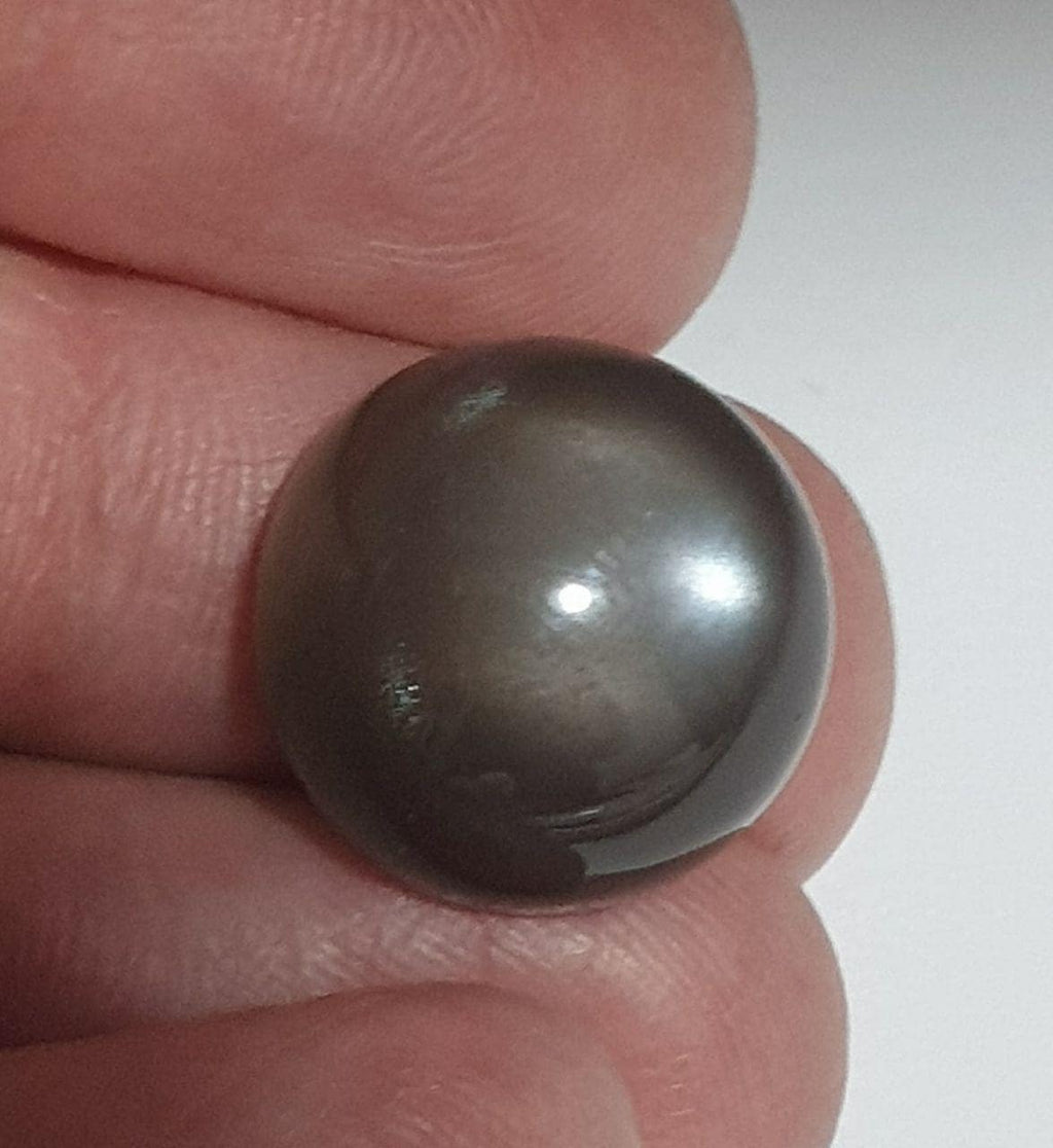 AAA Black Gray  Moonstone Round Cabochon 16mm 11.43ct Collector Stone Rare Stone Jewelry Supplier- Natural Gems - Hard Gems