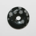 Pendentif en obsidienne lisse en forme de donut, 30 mm.