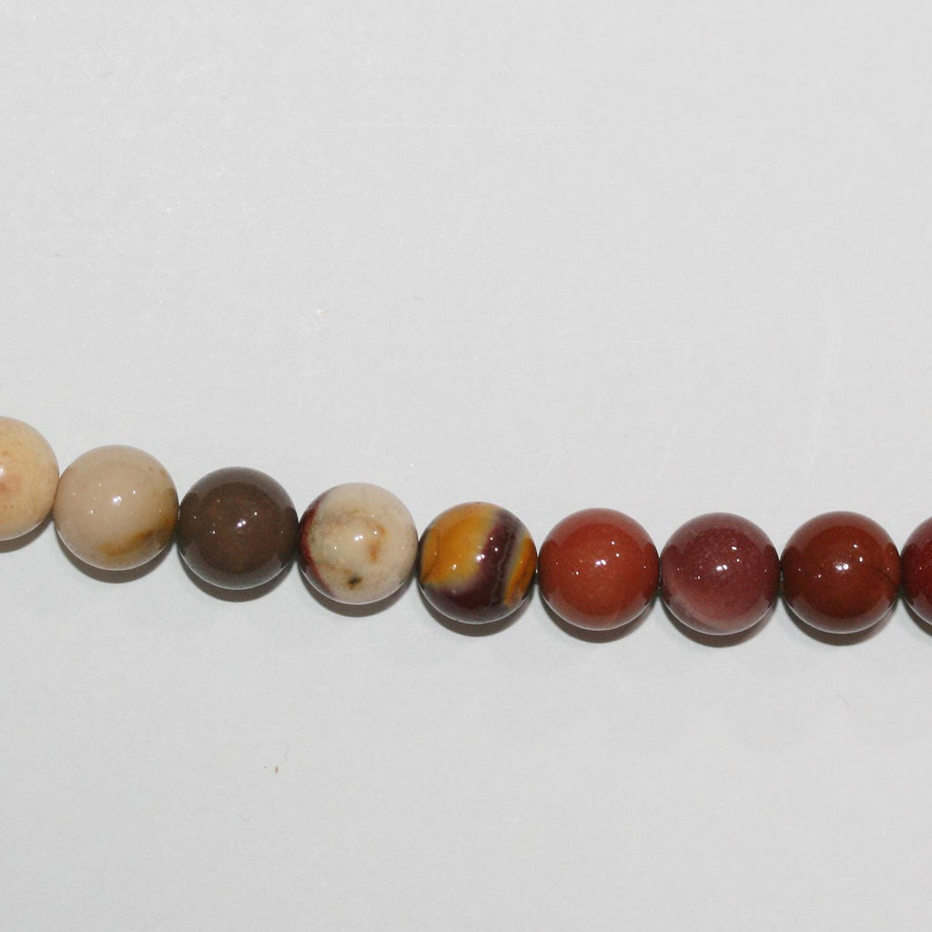 Cuentas redondas lisas de St. Mookaite de 16", 8-8,5 mm, tira de 40 cm.