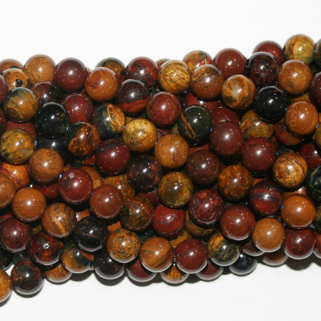 Cuentas redondas lisas de San Pietersita de 40 cm, 8-8,5 mm (tira de 39 cm)