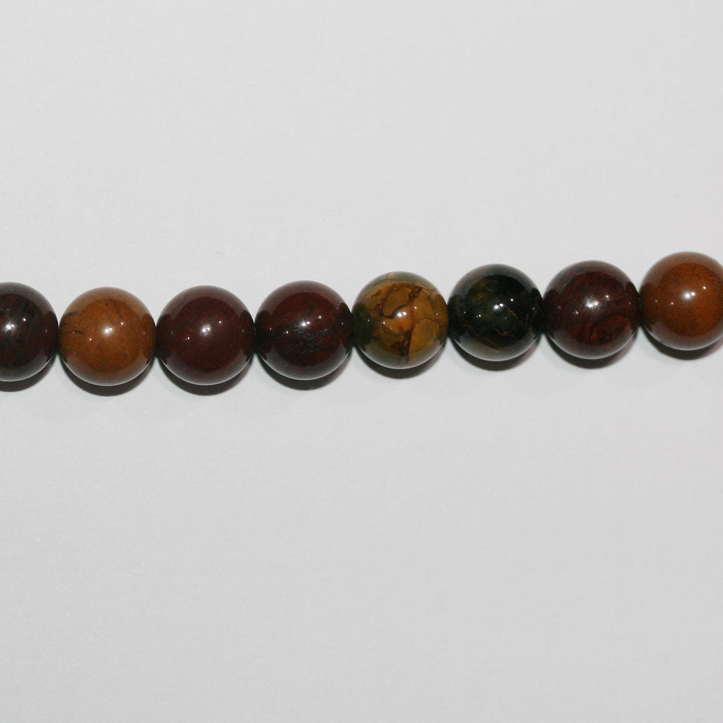 Cuentas redondas lisas de San Pietersita de 40 cm, 8-8,5 mm (tira de 39 cm)