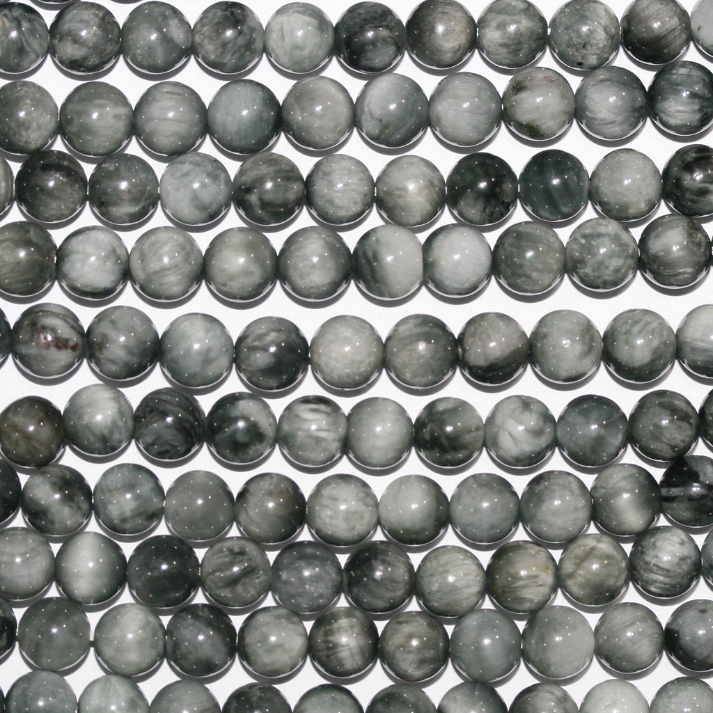Perles rondes lisses œil de faucon de 15 pouces (7,5 mm) - Fil de 39 cm