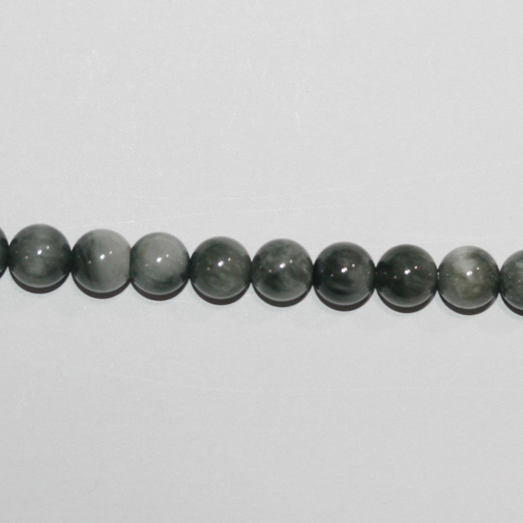 Perles rondes lisses œil de faucon de 15 pouces (7,5 mm) - Fil de 39 cm