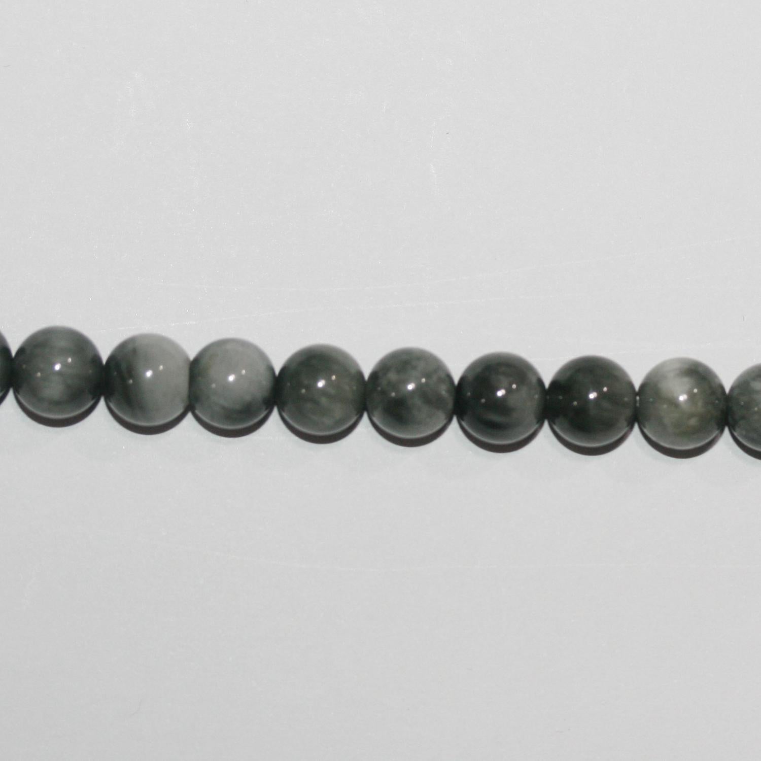 Perles rondes lisses œil de faucon de 15 pouces (7,5 mm) - Fil de 39 cm