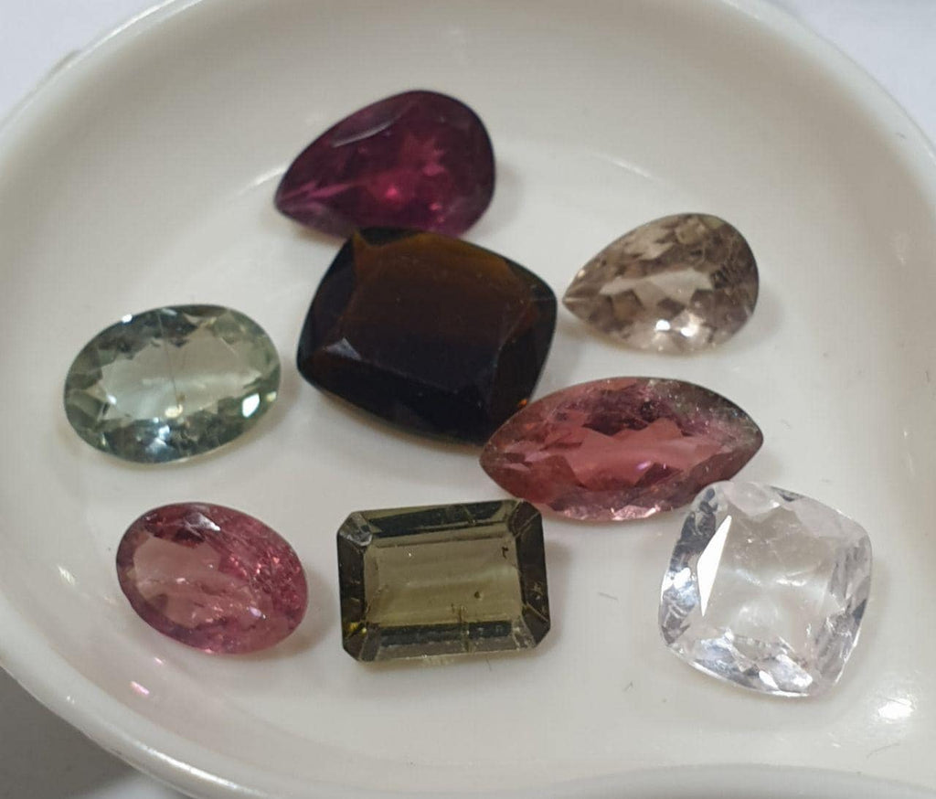 Lote de turmalina rosa y verde multiusos, ovalada, natural, sin tratar, venta al por mayor