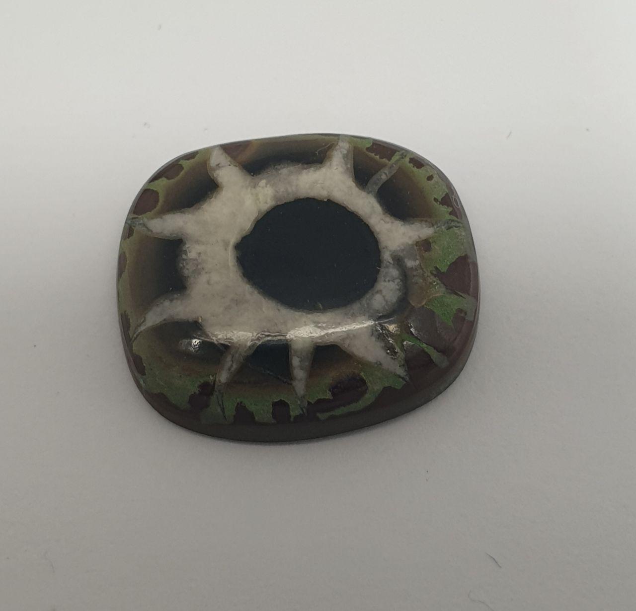 Natural Septarian  Oval Cabochon 16x14.1mm. 7.9 cts. Natural Stone