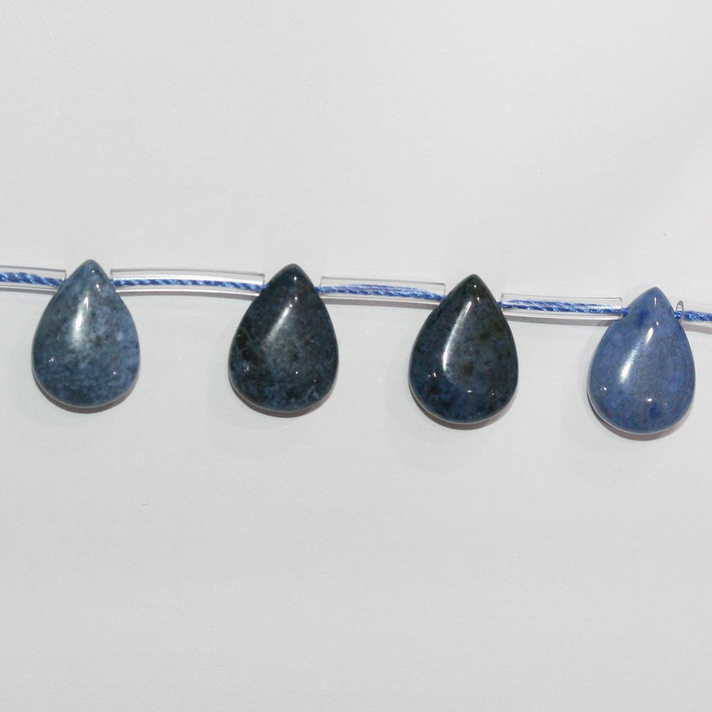 Cuentas lisas de St. Dumortierite de 7", 16 x 12 mm, aprox. - Hilo de 19 cm.