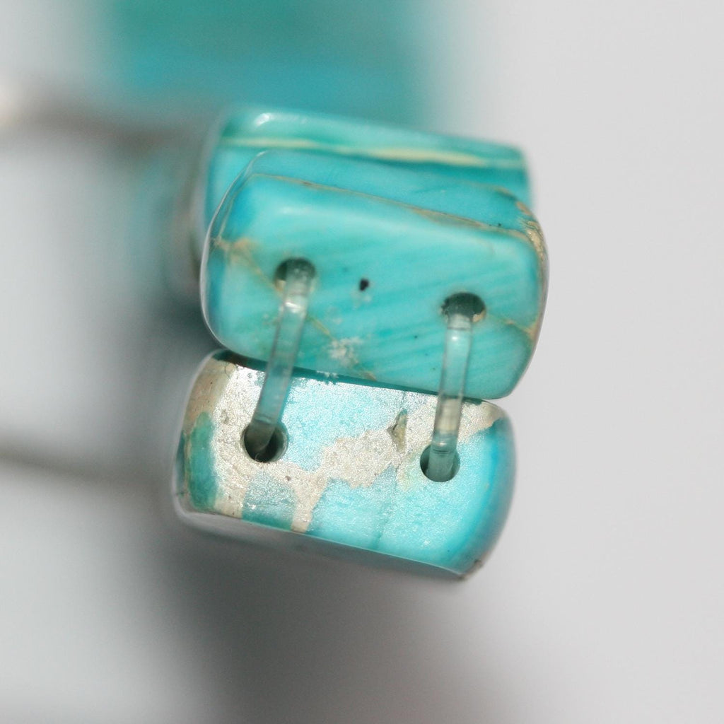 Cuentas ovaladas lisas de jaspe imperial de 8", 10 x 5 mm, hilo de 20 cm.