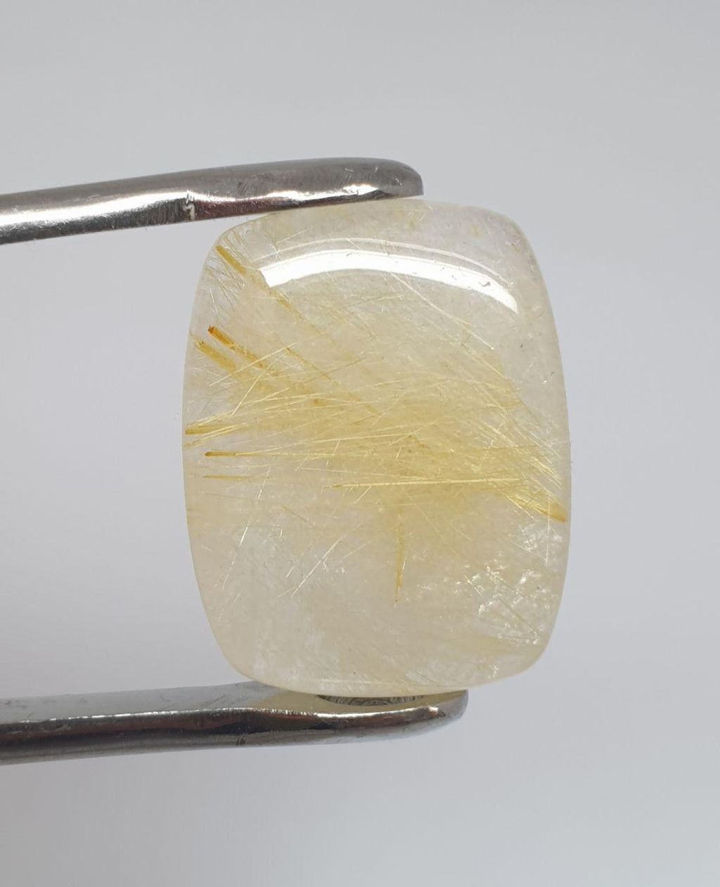 Golden Rutilated Quartz Cushion Cabochon 19.5x15.3mm 13.5ct Lots Of Beautiful Inclusions- Healing Power Quartz