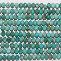 Perles rondelles à facettes en turquoise St de 15 pouces, 6 x 4 mm. - Fil de 39 cm.