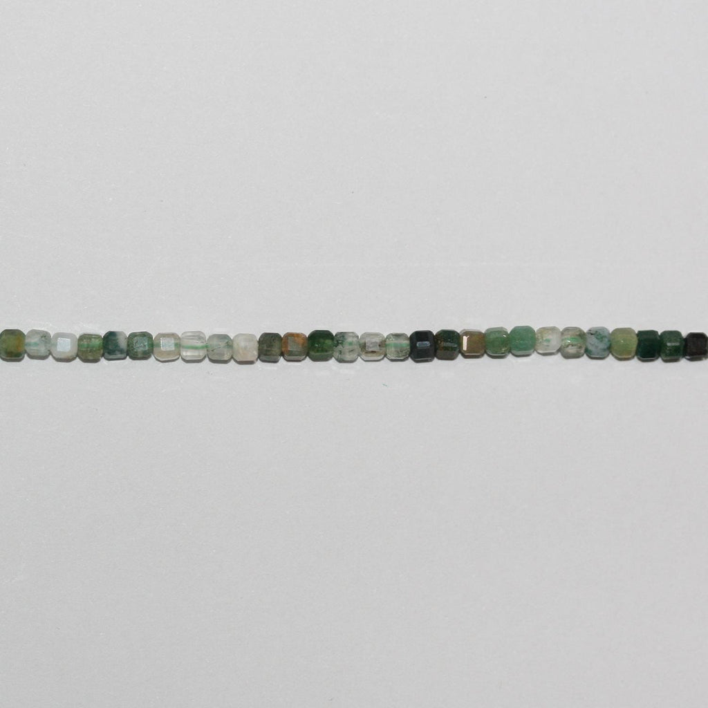 Perles cubiques à facettes en agate indienne St, 15 pouces, 2 mm, rang de 39 cm