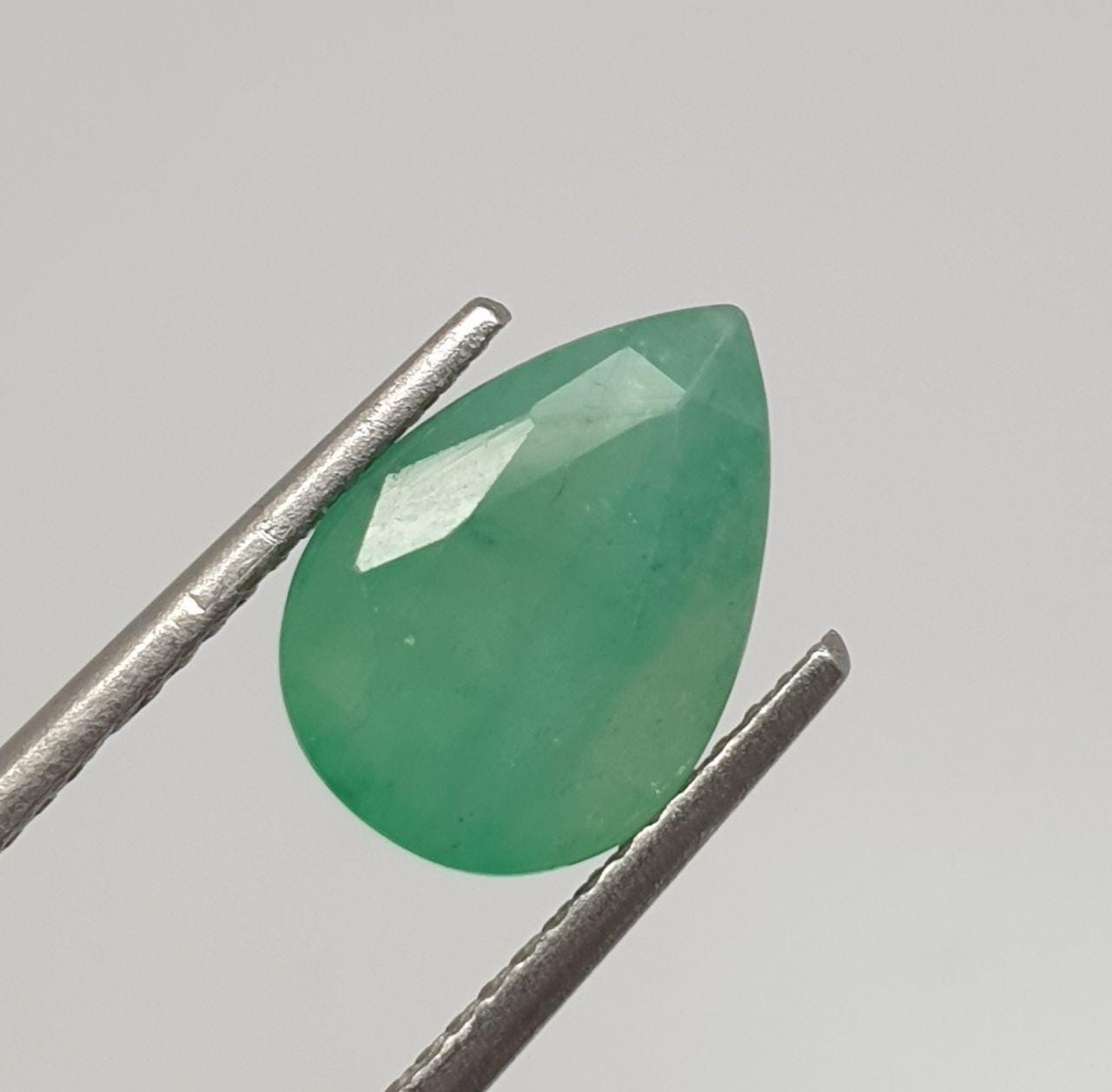 1 Pc Emerald Faceted Pear 11x8mm - Natural Brazilian Emerald- Price Per 1 Pc