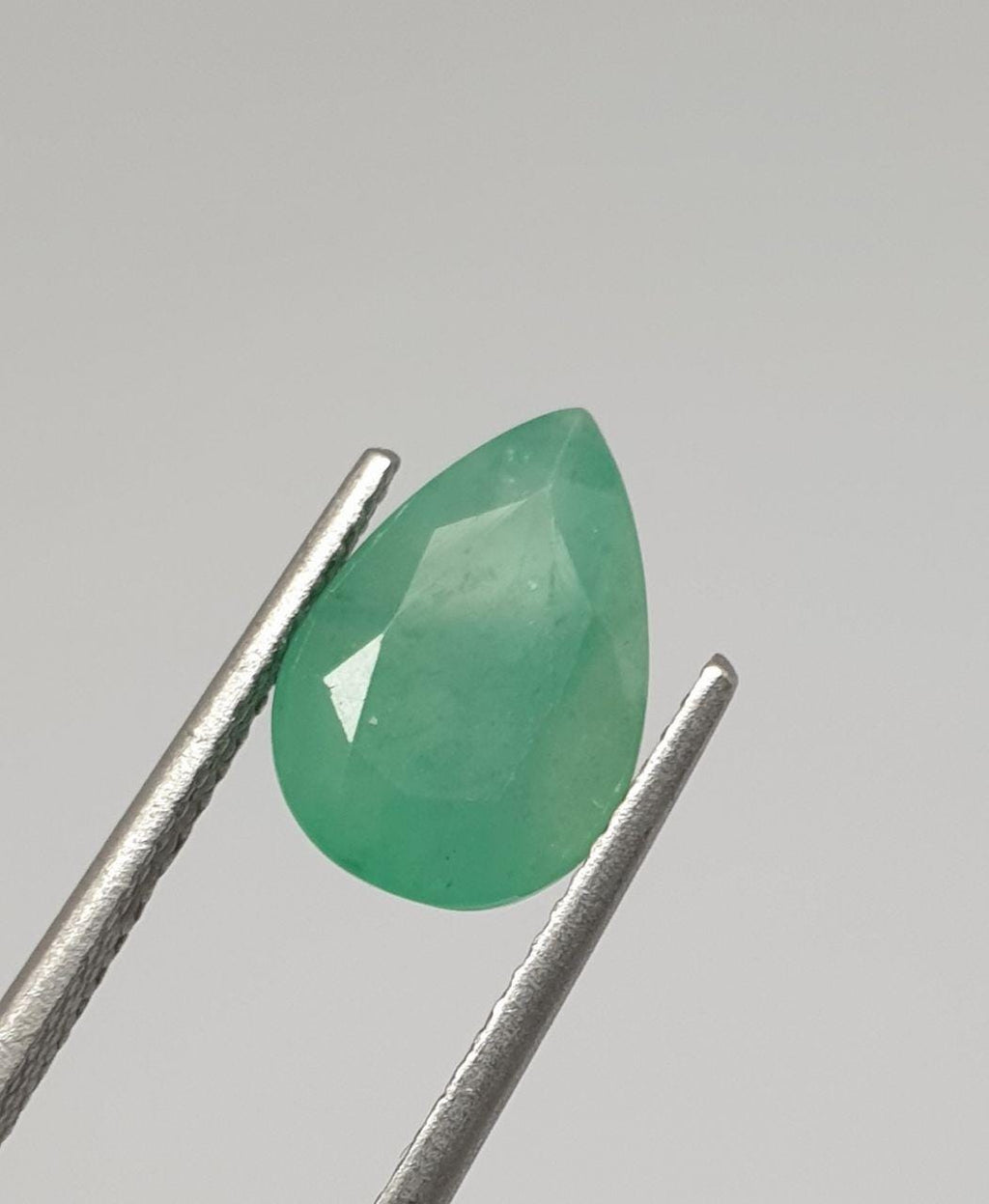 1 Pc Emerald Faceted Pear 11x8mm - Natural Brazilian Emerald- Price Per 1 Pc