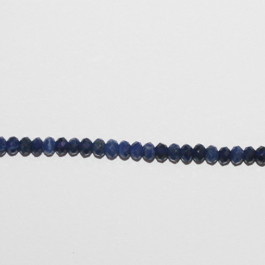 Perles rondelles à facettes en sodalite St 15" 3x2mm.-Rig 39cm.