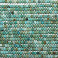 Perles rondelles à facettes en turquoise St de 15 pouces, 4 x 3 mm. - Fil de 39 cm.