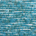 Perles rondelles à facettes en apatite bleue St, 15 pouces, 4 x 3 mm - Fil de 39 cm