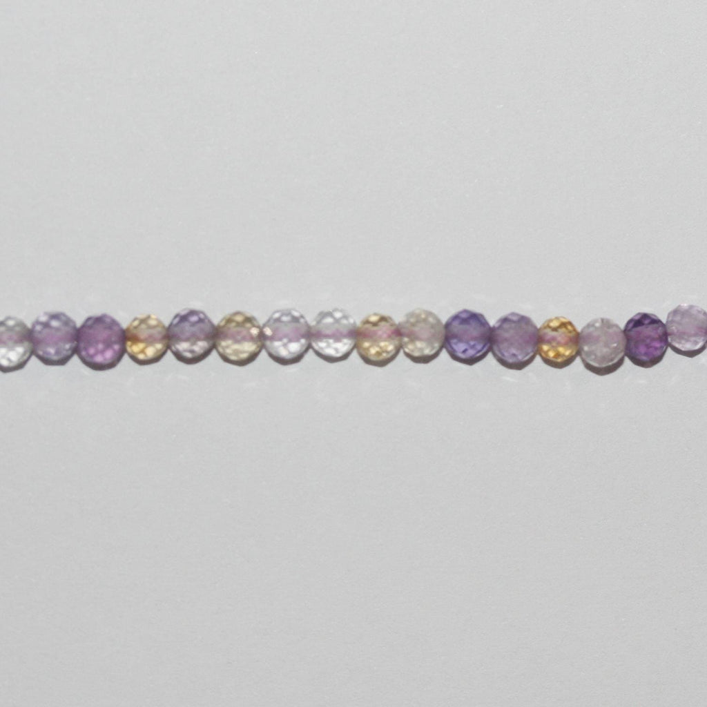 Perles rondes à facettes en amétrine de 3 mm (15 pouces) - Fil de 39 cm