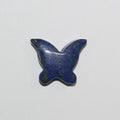 Pendentif papillon en lapis-lazuli lisse, 16 x 20 mm environ.