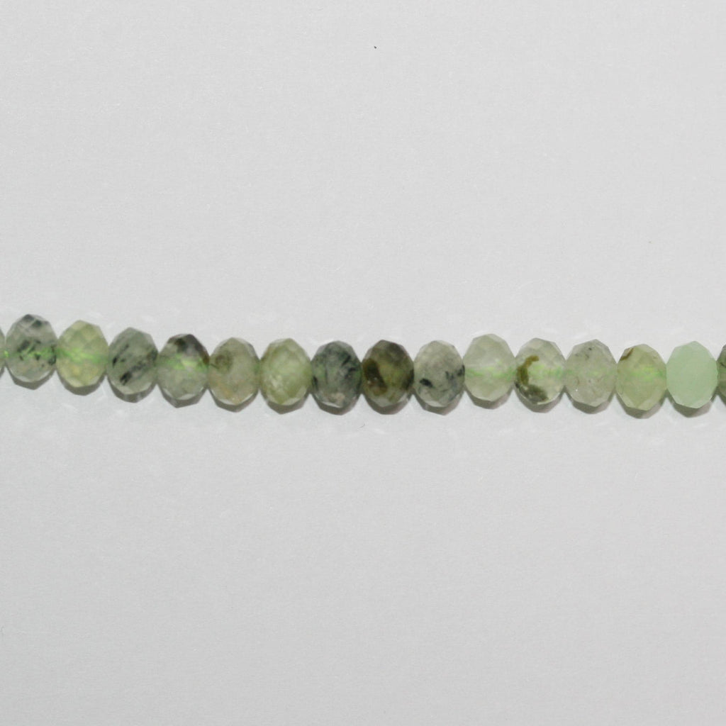 Perles rondelles à facettes en stréhnite 15" 6x4mm.- Brin 39cm.