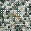 15" st Perles rondes lisses en jade de Birmanie 6,5 mm.-Rig 39 cm.