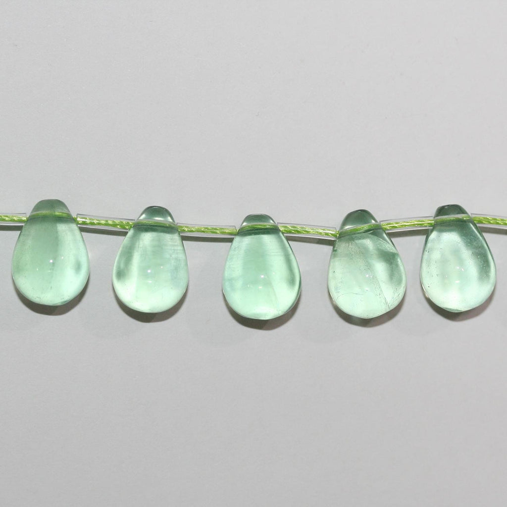 Cuentas de fluorita lisas de 8" (14 x 10 mm) - Hilo de 19 cm