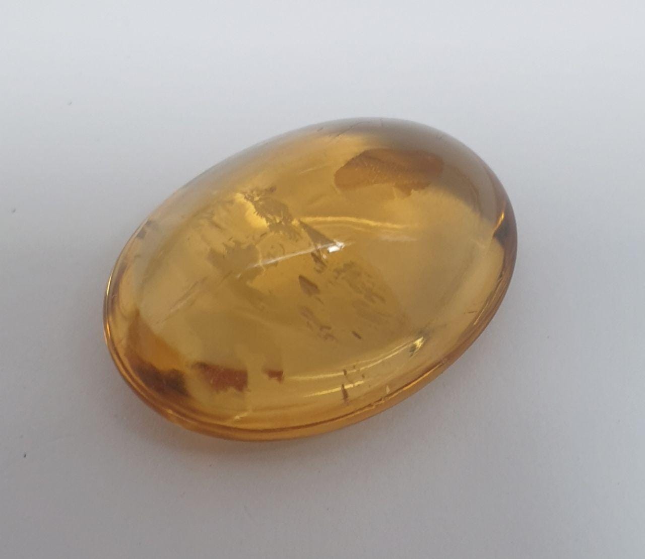 Deep Color Natural Citrine Oval Cabochon 22.42x16.6mm.-23.4ct- Jewelry Making Supplies