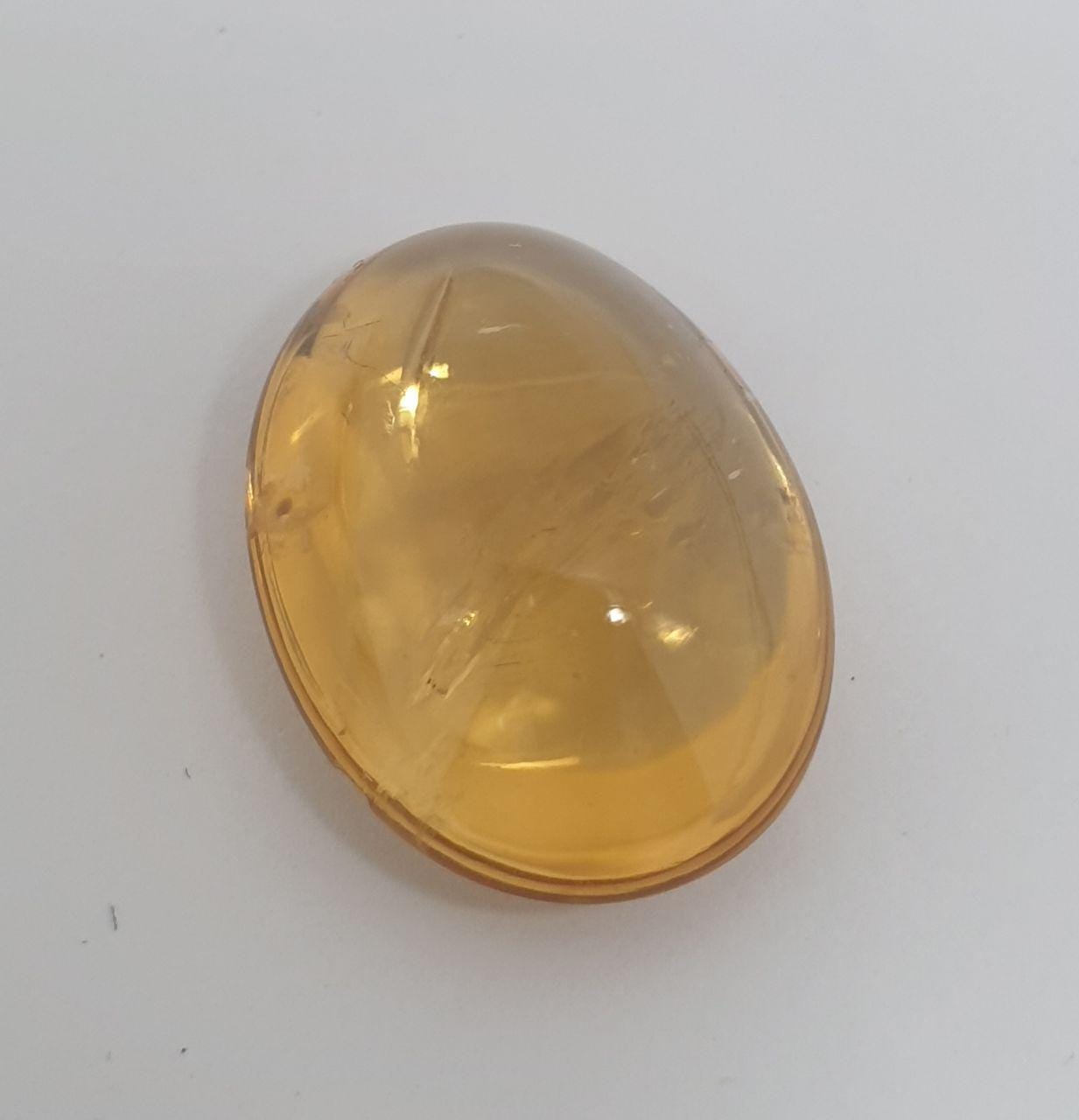 Deep Color Natural Citrine Oval Cabochon 22.42x16.6mm.-23.4ct- Jewelry Making Supplies
