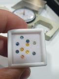 Lote de 10 zafiros multicolores redondos facetados de 2,5 mm - Paquetes de piedras preciosas - Piedras sueltas al por mayor - Gemas naturales