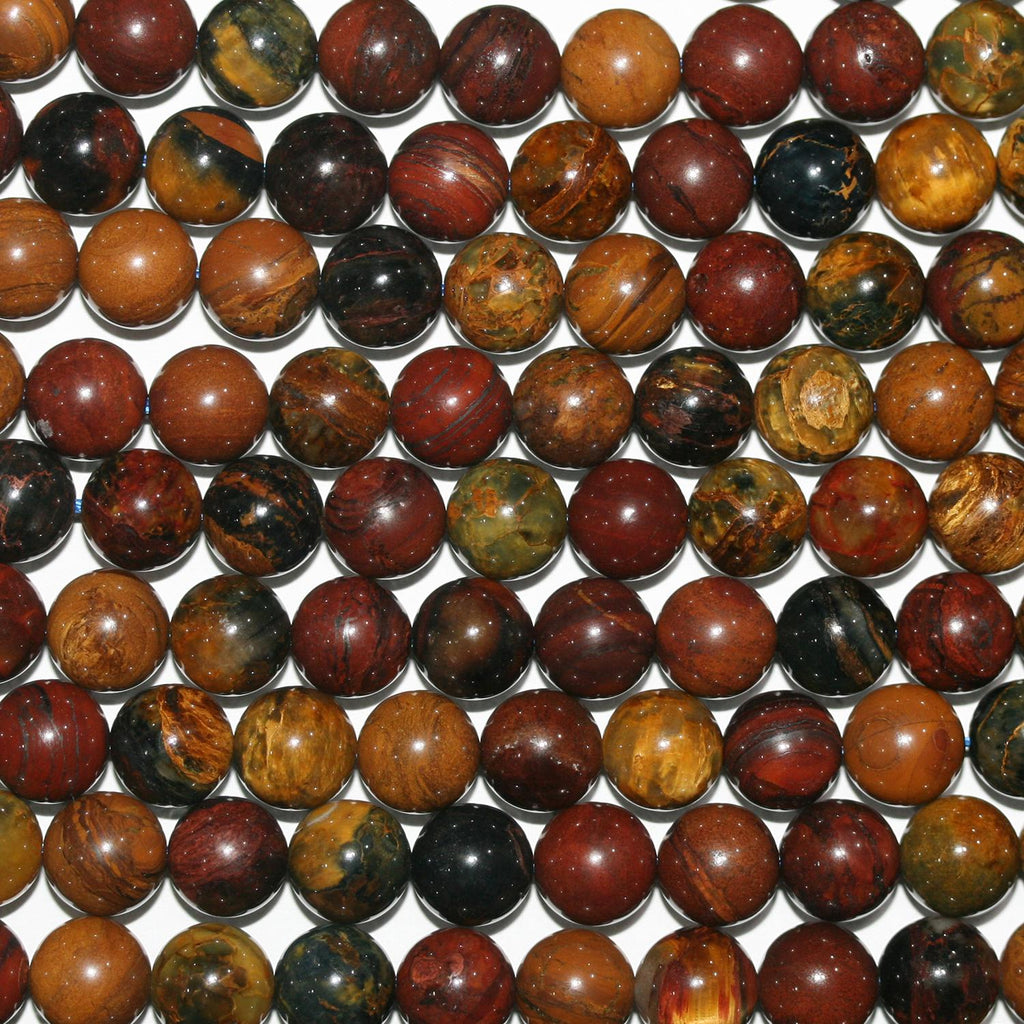 Cuentas redondas lisas de San Pietersita de 40 cm, 8-8,5 mm (tira de 39 cm)