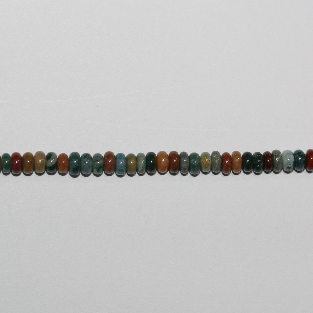 15" St Ocean Jasper Smooth Rondelle Beads 4x2mm.-Strand 39cm.
