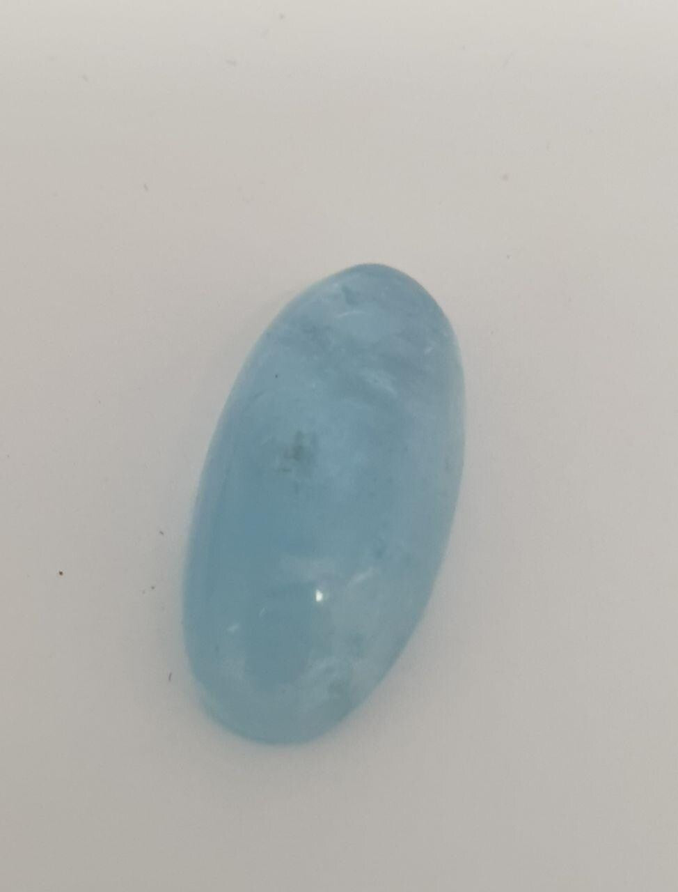 Good Blue Color Aquamarine Cabochon 24.8x12.3mm 17.4ct- Natural Untreated Gemstone-