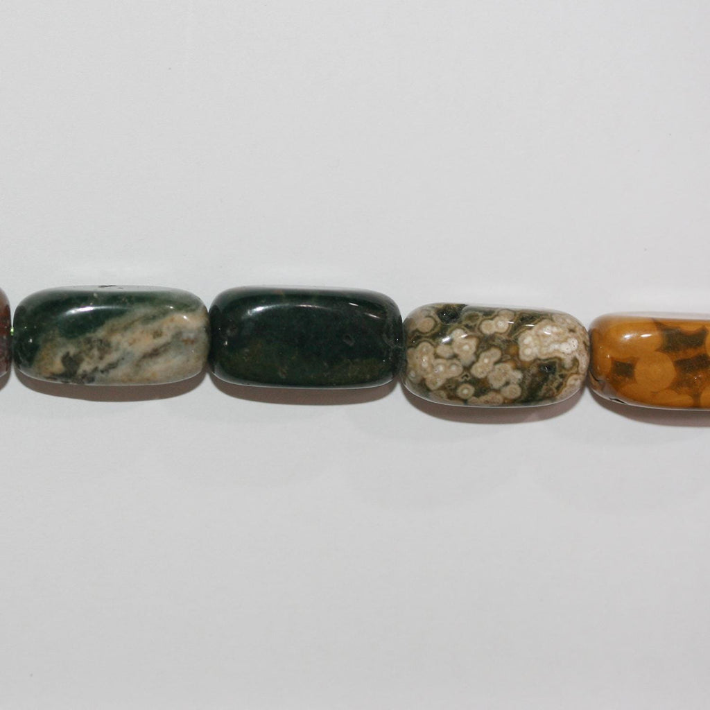 15" St Ocean Jasper Smooth Brick Prism Beads 20x10mm.Approx.-Strand 39cm