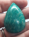 Big  Amazonite Drop Cabochon 44.3x31.3mm 110.3ct Top Color Designer Cabochon