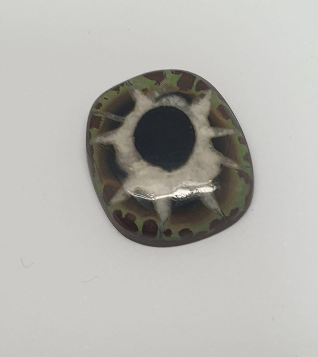 Natural Septarian  Oval Cabochon 16x14.1mm. 7.9 cts. Natural Stone