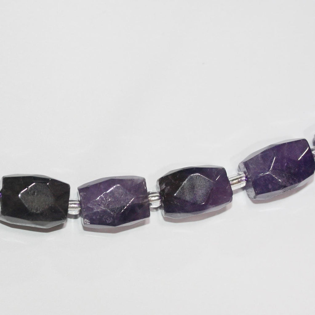 Cuentas de barril facetadas de amatista Santa de 16" (16 x 12 mm), aprox., hilo de 40 mm.