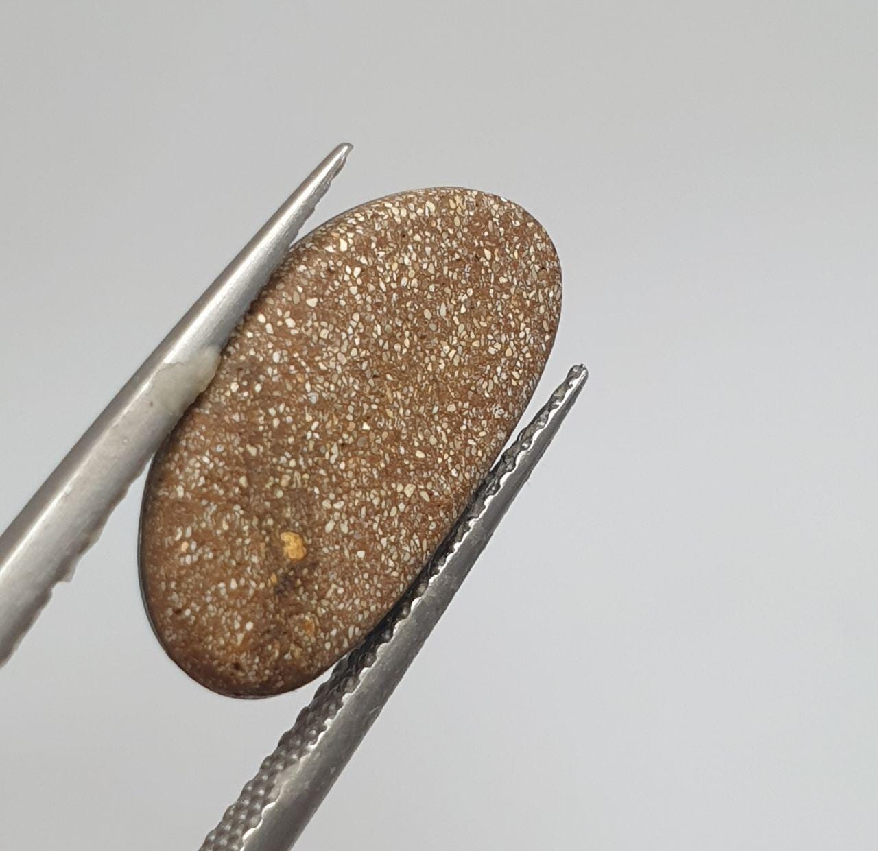 Natural Australian Opal Smooth Cabochon  3.2cts Doublet 17.4x9.3mm. Boulder Opal