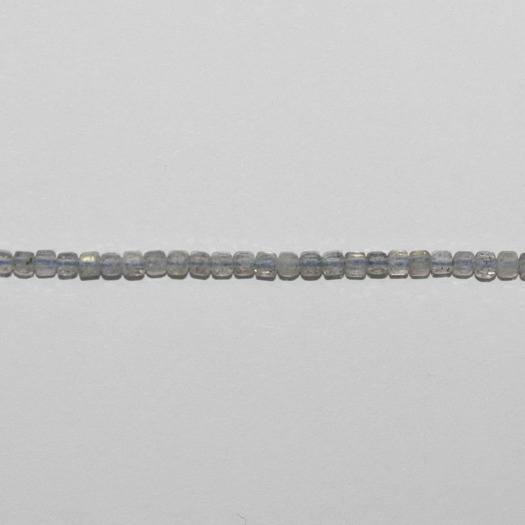Perles cubiques à facettes en Labradorite de 15 pouces, 2 mm, brin de 39 cm.