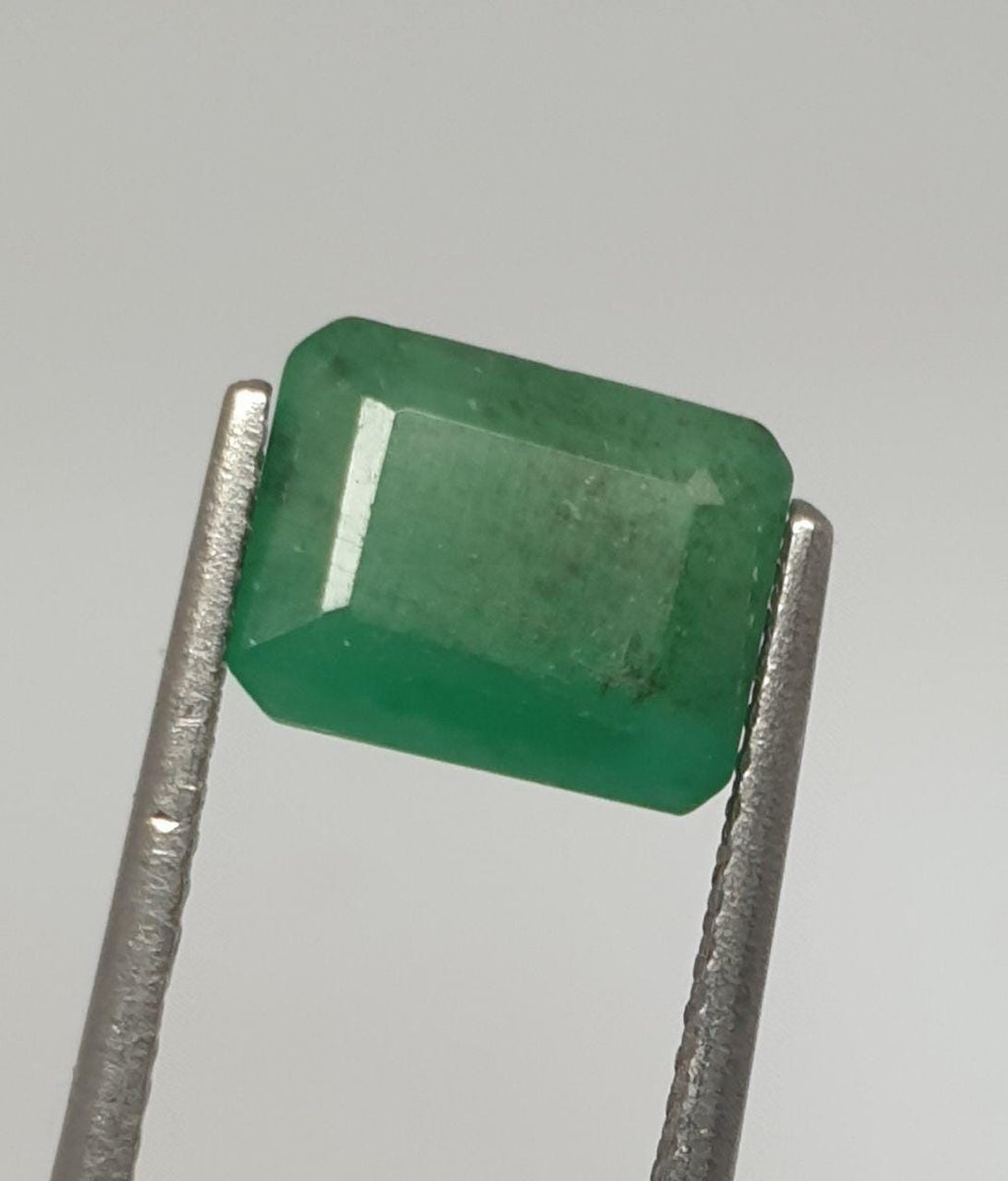 1 Pc Emerald Faceted Octagon 9x7mm - Natural Brazilian Emerald- Price Per 1 Pc