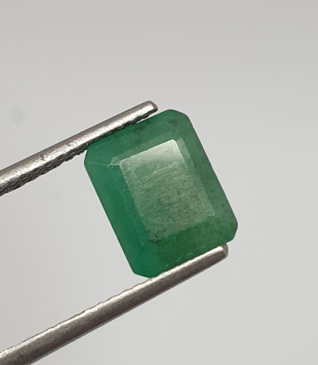 1 Pc Emerald Faceted Octagon 9x7mm - Natural Brazilian Emerald- Price Per 1 Pc