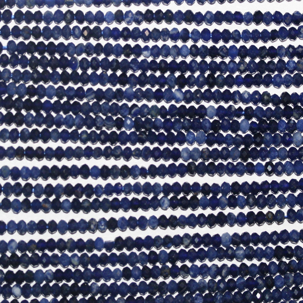 Perles rondelles à facettes en sodalite St 15" 3x2mm.-Rig 39cm.