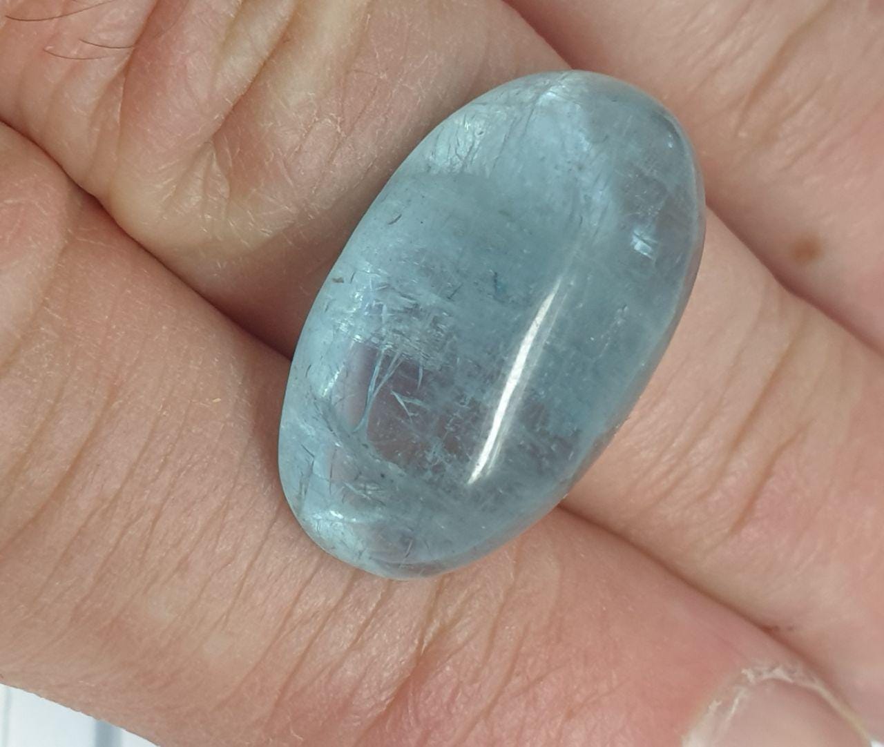 Top Blue Color Aquamarine Cabochon 23x13.5mm 22.99ct- Natural Gemstone-