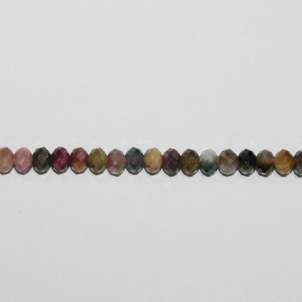 Perles rondelles à facettes en tourmaline St 15" 5x3,5mm.-Rig 39cm.