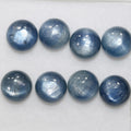 Lote de 8 cabujones redondos de cianita (8 piezas).-8 mm