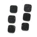 Lote de 6 cabujones cuadrados de ágata drusa (6 piezas) de 9,5 mm.