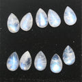 10Pcs Lot Moonstone Drop Cabochon 8x5 mm. (10 pcs.).